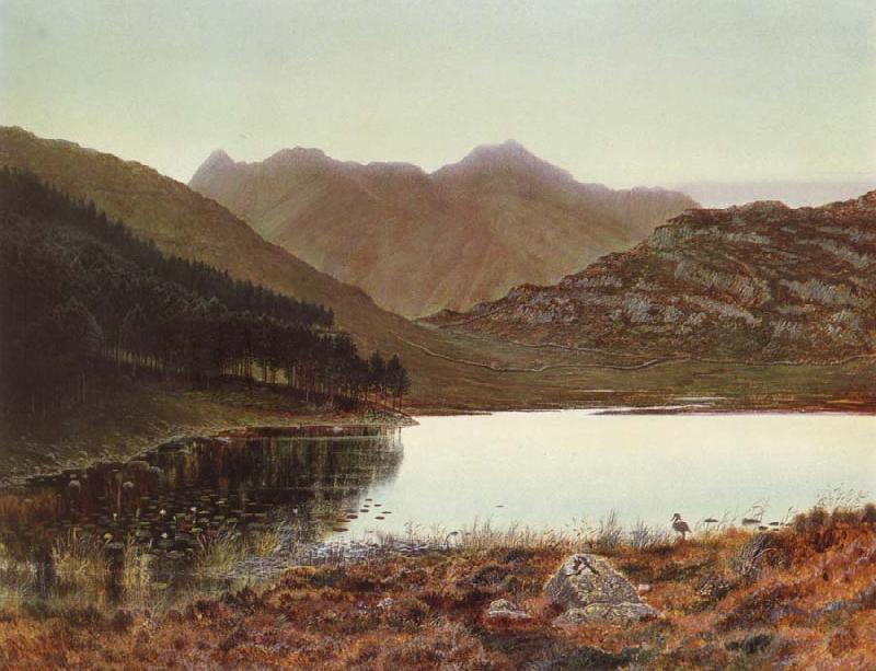 Atkinson Grimshaw Blea Tarn at First Light,Langdale Pikes in the Distance